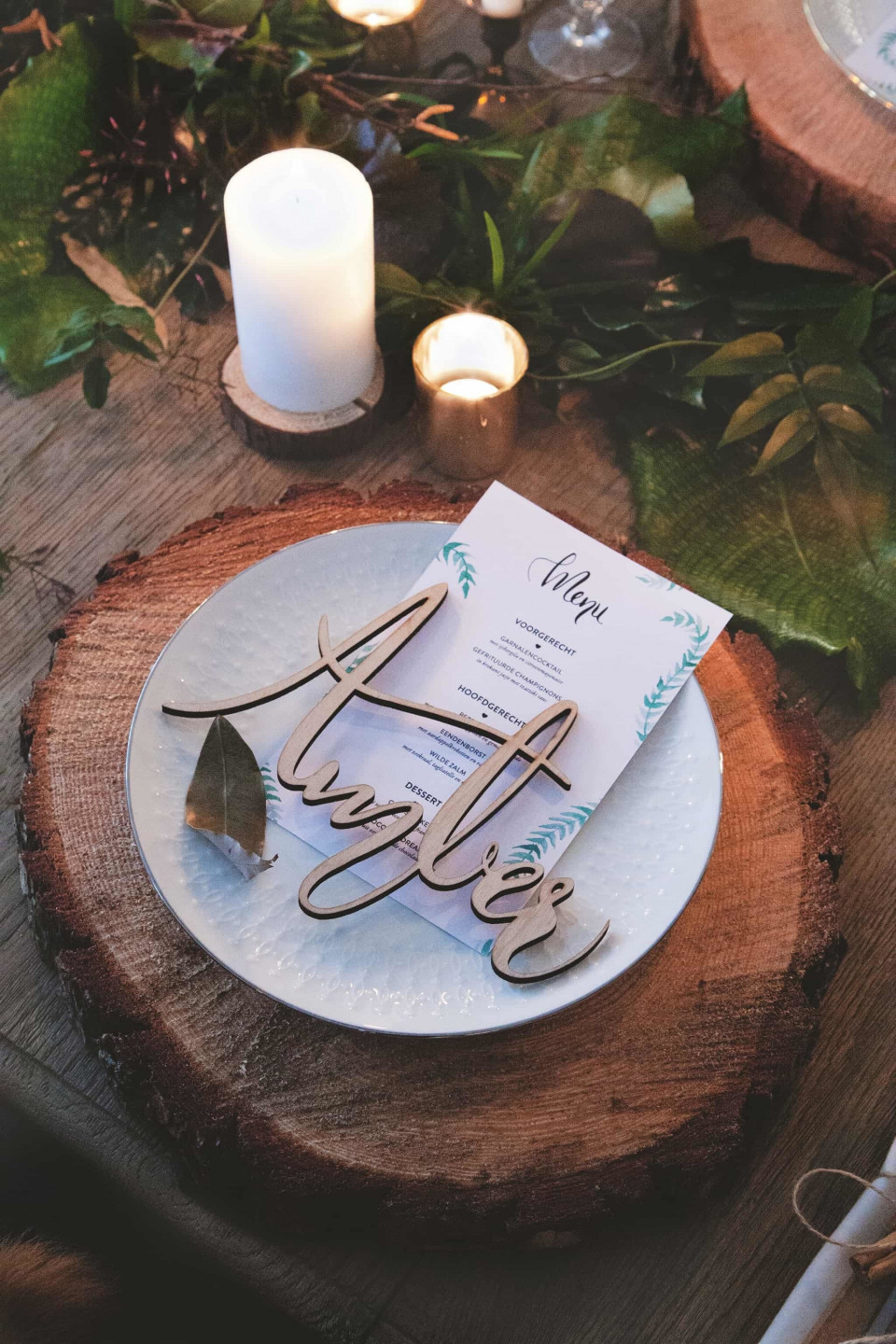 houten plaatskaarten