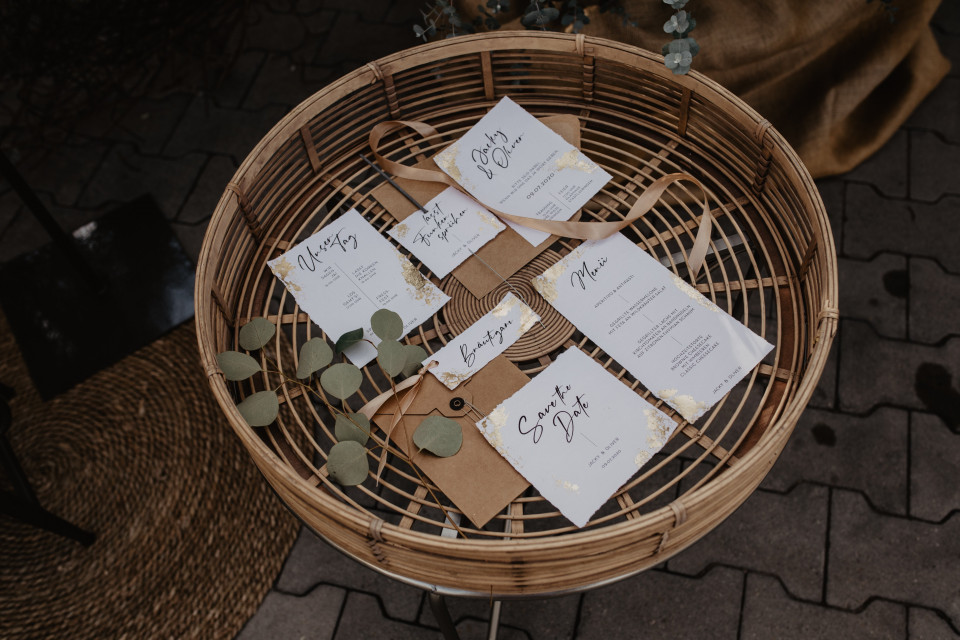 Botanische Hochzeitskarten