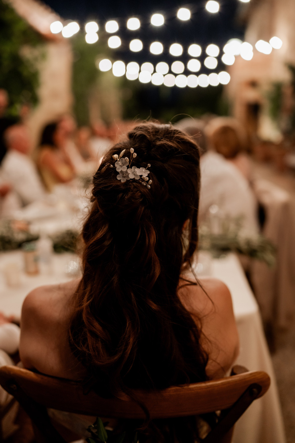 Romance haarspeld met parels en bloemen