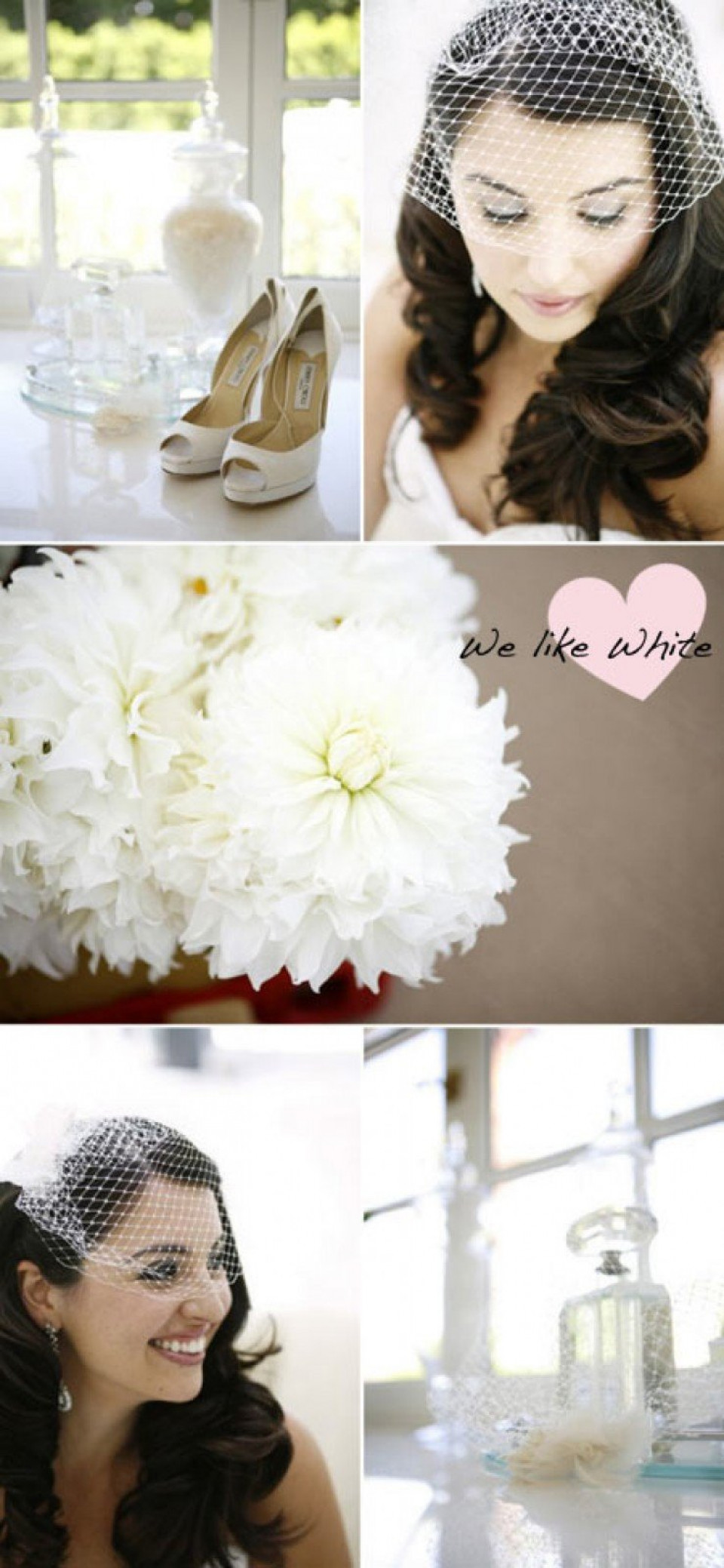 een collage van foto's van een bruid en haar bruiloft