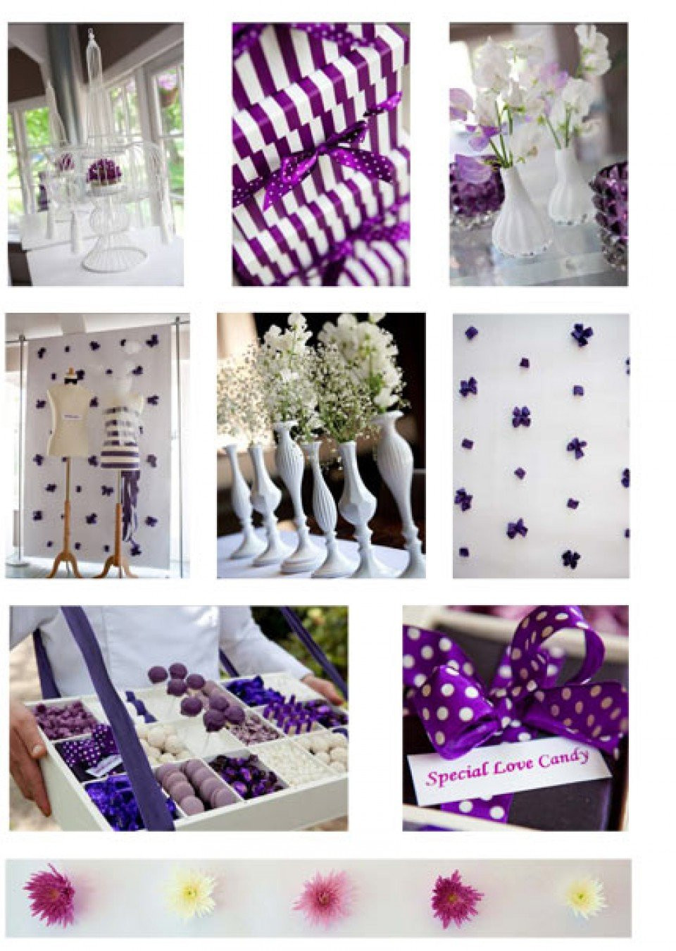 paarse en witte trouwideeën