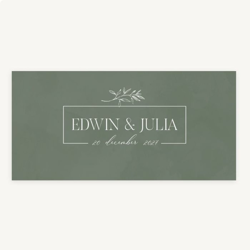 groen huwelijksbedankje label