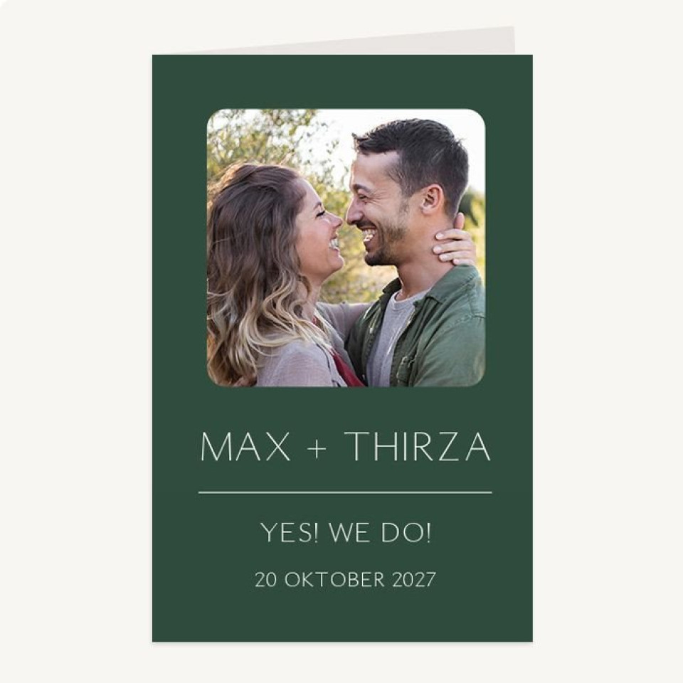 groene save the date kaart