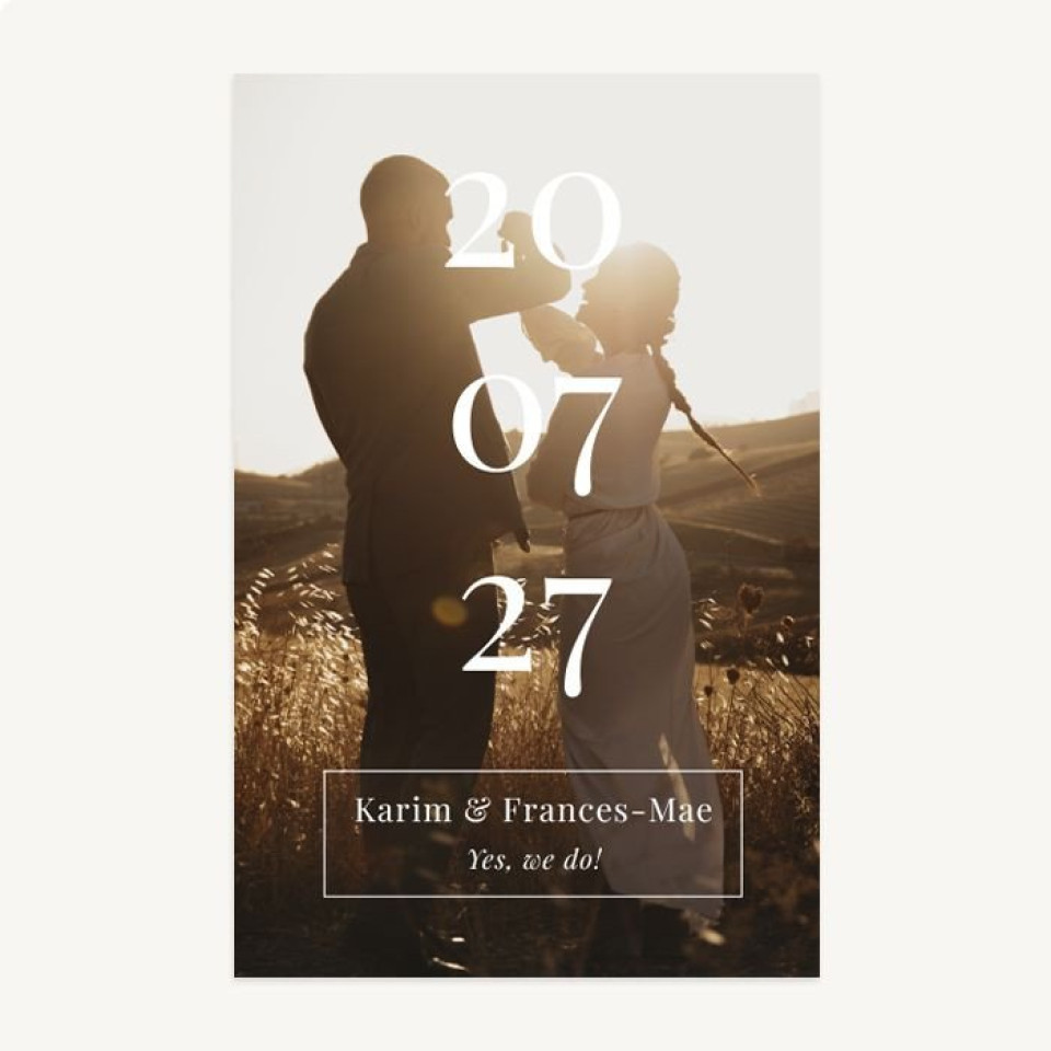 moderne save the date kaart