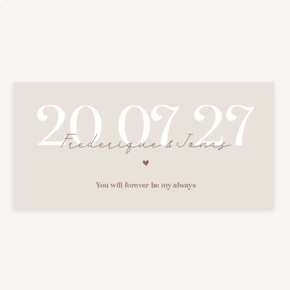 20/07/2017 - save the date kaart