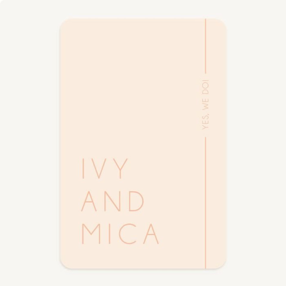 moderne trouwuitnodigingen in blush