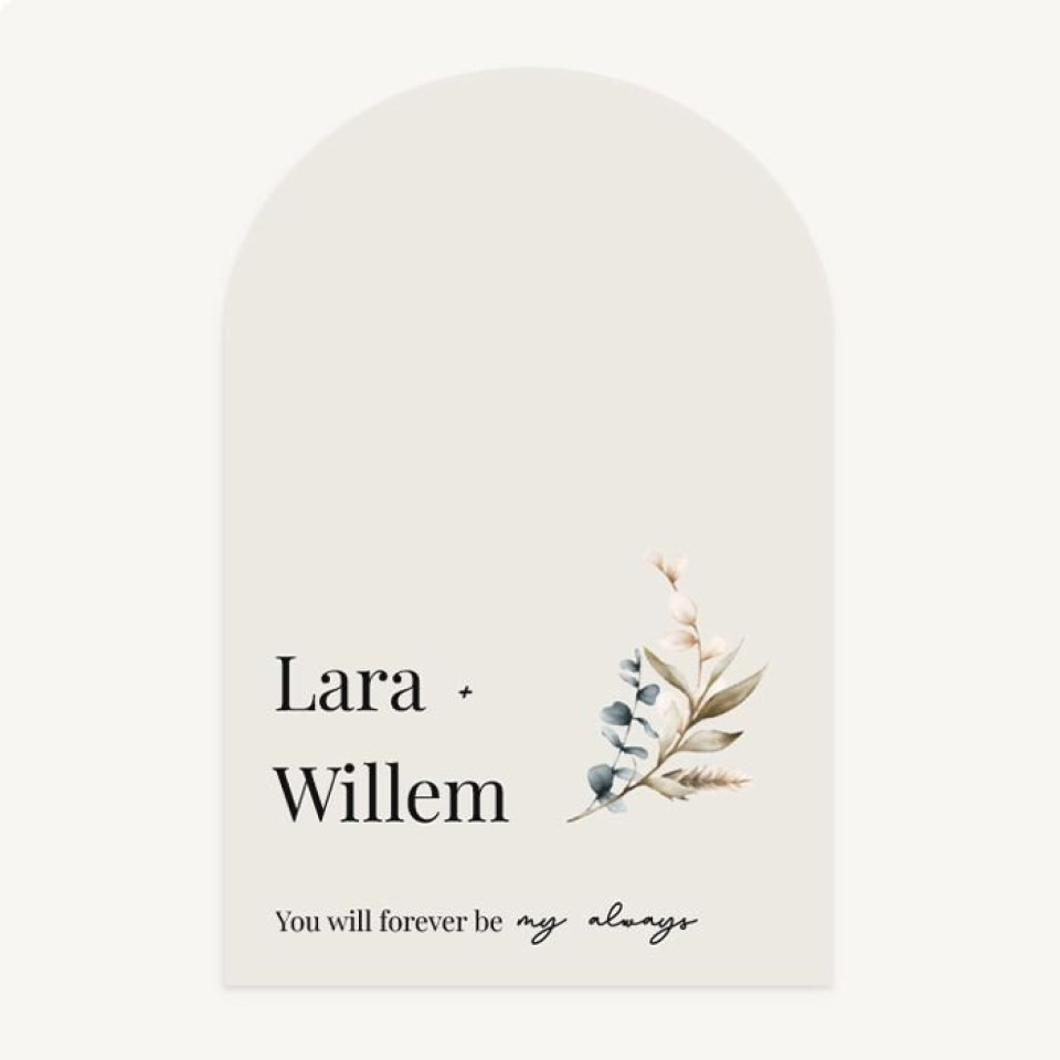 bruiloft naamkaartje - lara williams