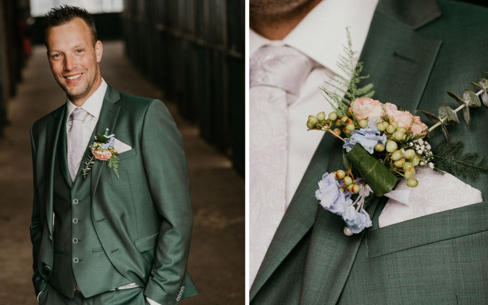 Trouwpak van Dirk de Wit Mode details