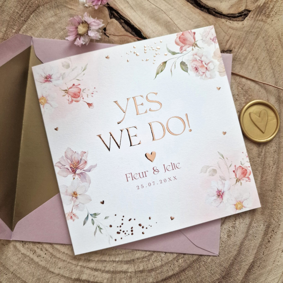 ja, we doen trouwkaart