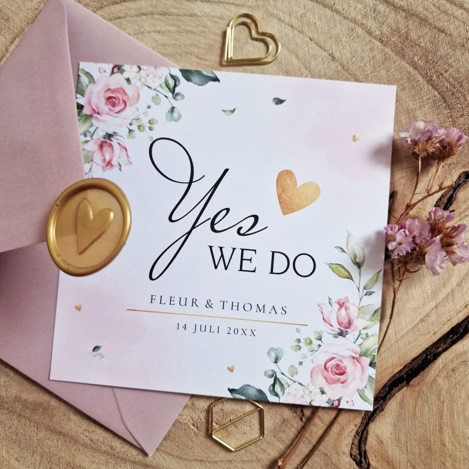 ja, we doen trouwkaart