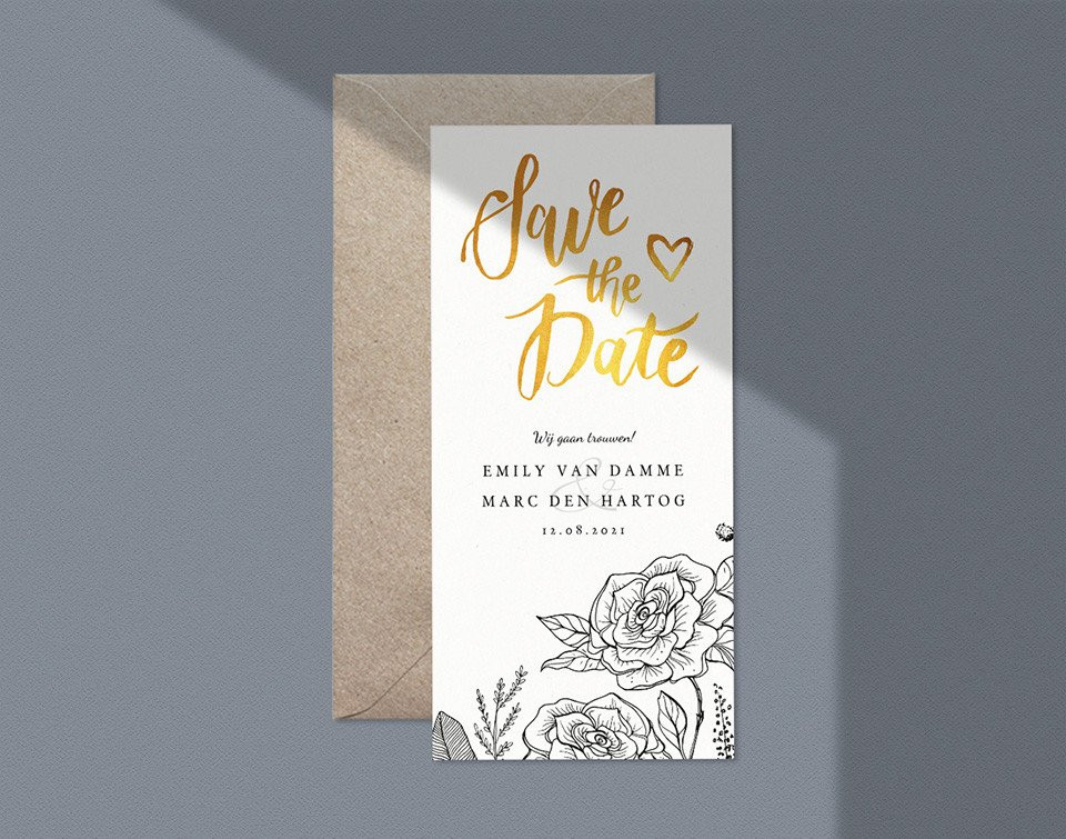 save the date kaart mockup