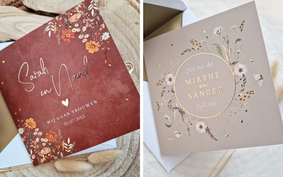 Trouwkaarten bestellen bij Lillybird