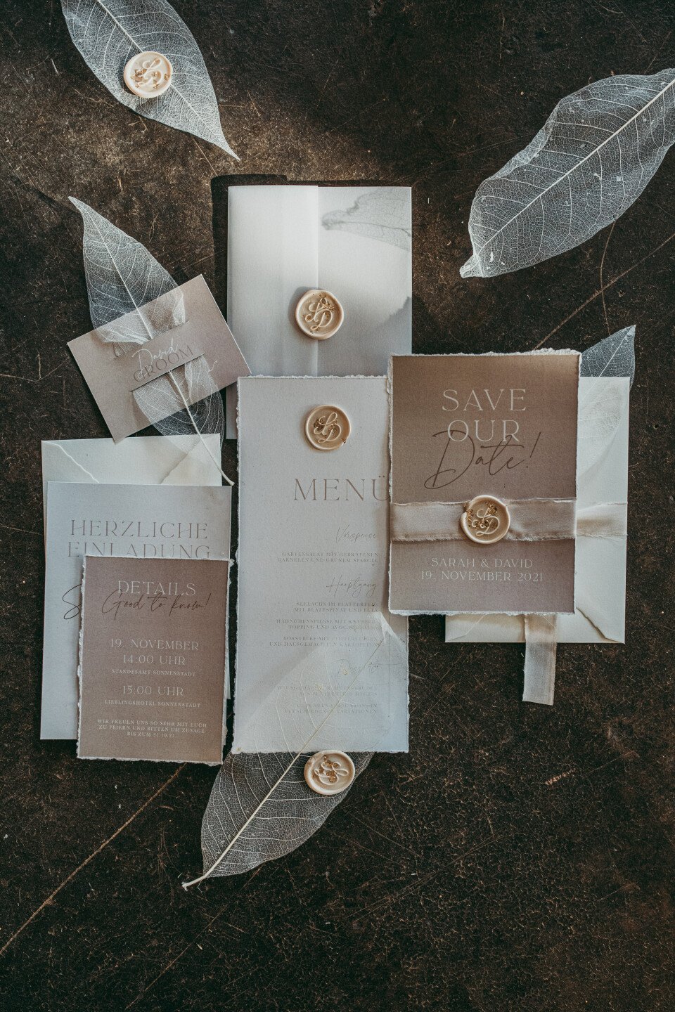 Märchenhafte Vintage Hochzeitskarten
