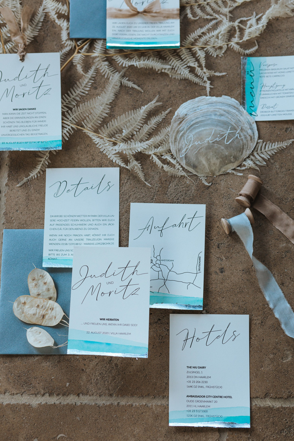 Mediterrane Hochzeitskarten