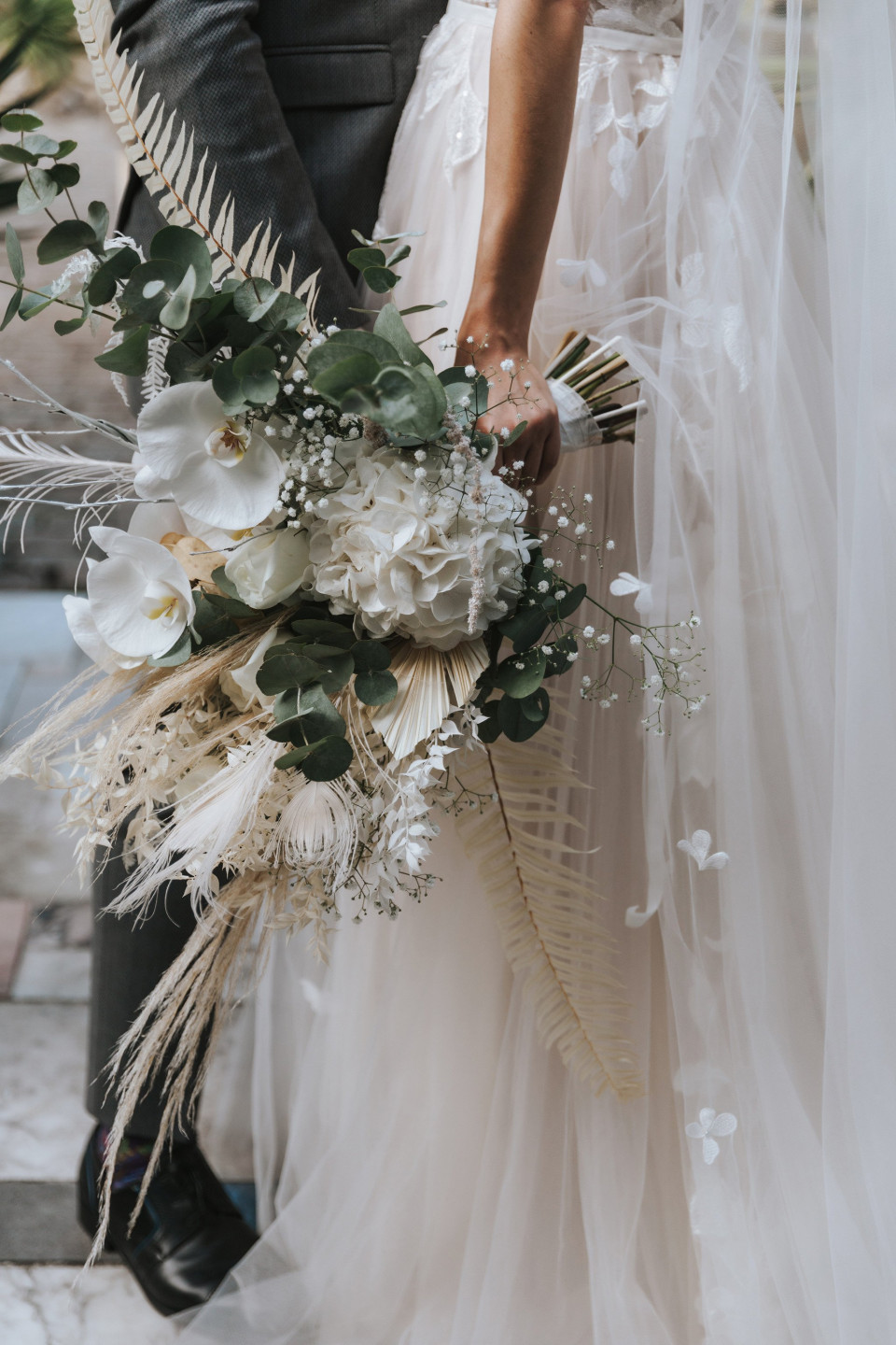 Brautstrauß mit Orchideen