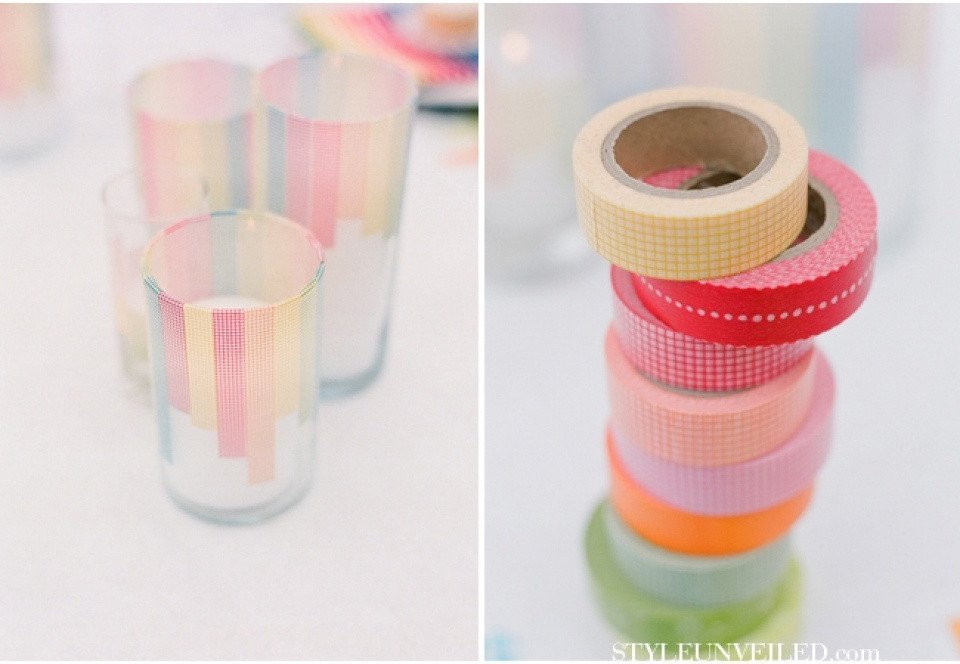 DIY washi tape decor