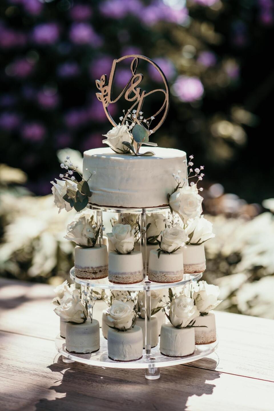 Bruidstaart van Patisserie Lars details