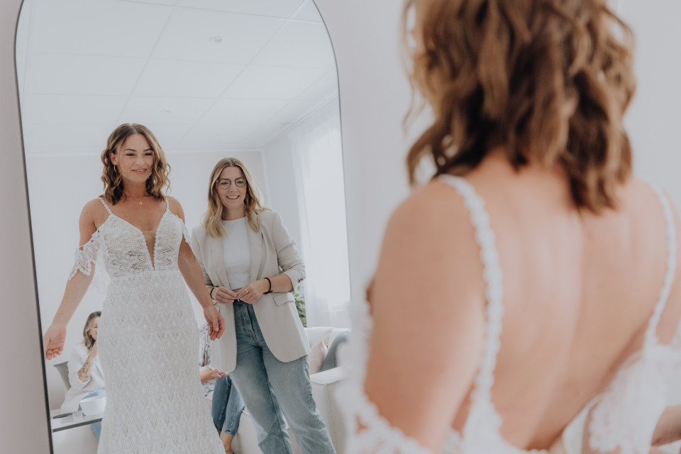 Trouwjurk van Wundervoll Atelier details