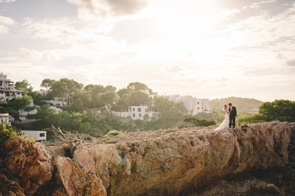 stel op klif in Ibiza